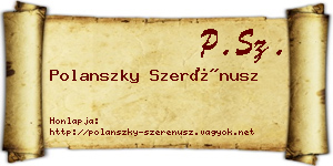 Polanszky Szerénusz névjegykártya